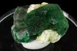 Apple-Green Fluorite Crystals with Muscovite - Erongo Mountains #169368-2